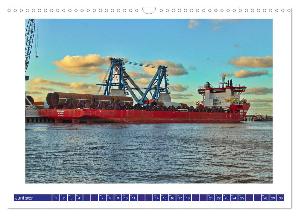 Schiffe auf der Unterweser (CALVENDO Wandkalender 2027)