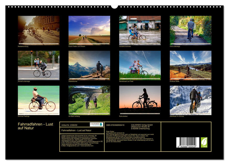 Fahrradfahren - Lust auf Natur (CALVENDO Premium Wandkalender 2027)