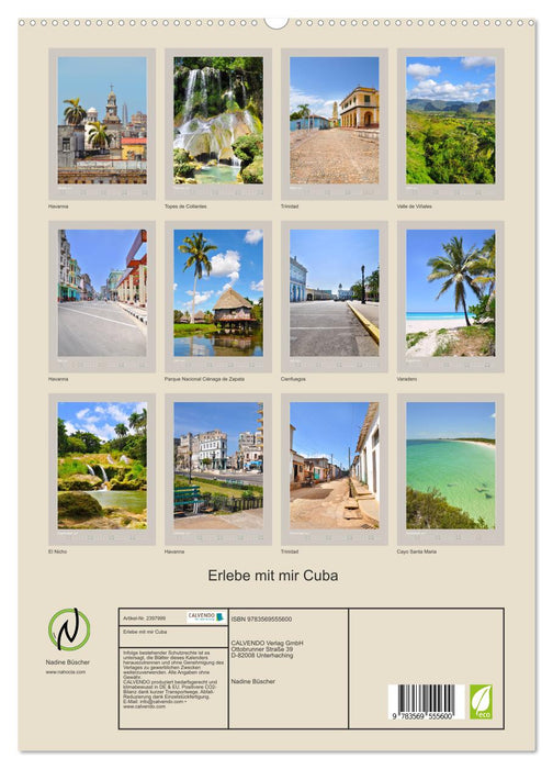 Erlebe mit mir Cuba (CALVENDO Premium Wandkalender 2027)