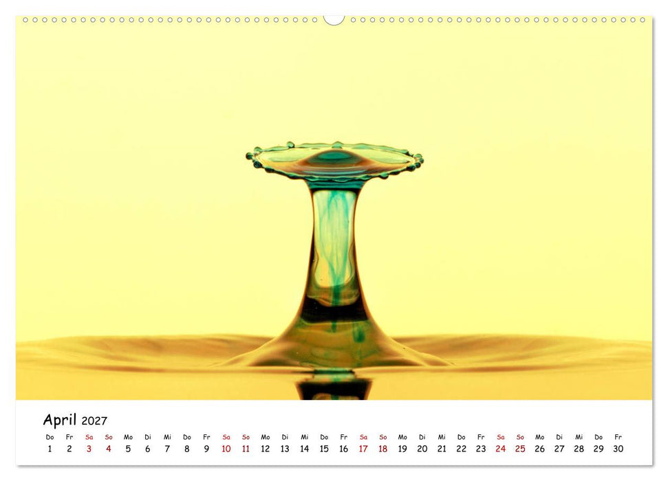 Wassertropfen - Kunstwerke der Natur (CALVENDO Wandkalender 2027)