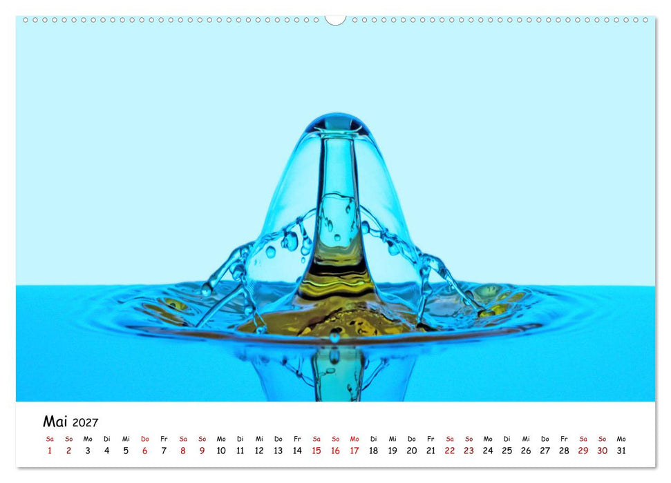 Wassertropfen - Kunstwerke der Natur (CALVENDO Wandkalender 2027)