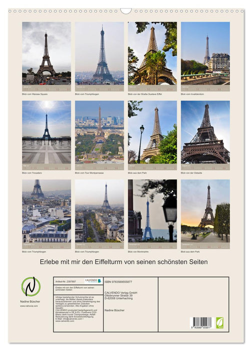 Erlebe mit mir den Eiffelturm von seinen schönsten Seiten (CALVENDO Wandkalender 2027)