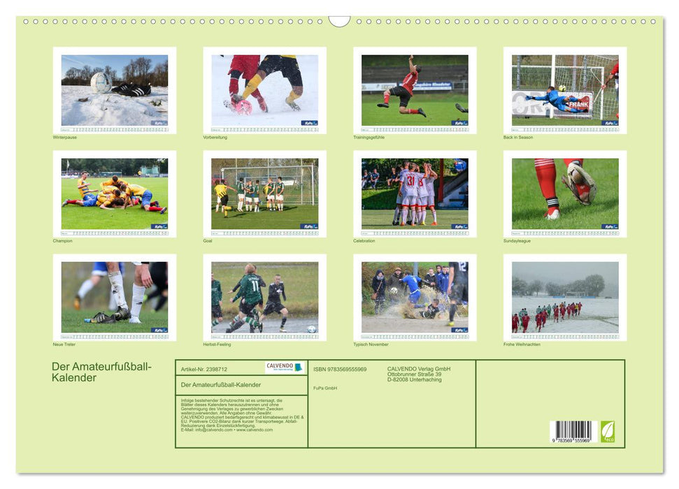 Der Amateurfußball-Kalender (CALVENDO Wandkalender 2027)