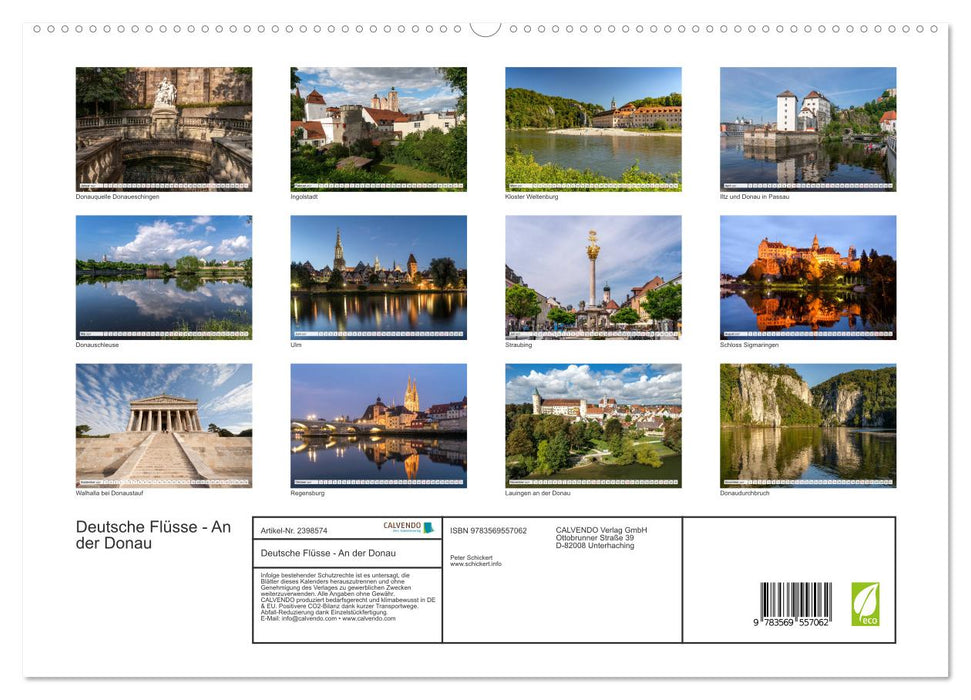 Deutsche Flüsse - An der Donau (CALVENDO Premium Wandkalender 2027)