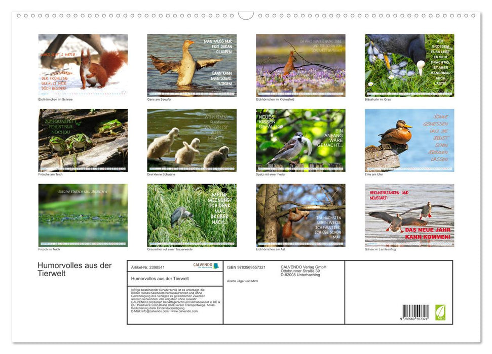Humorvolles aus der Tierwelt (CALVENDO Wandkalender 2027)