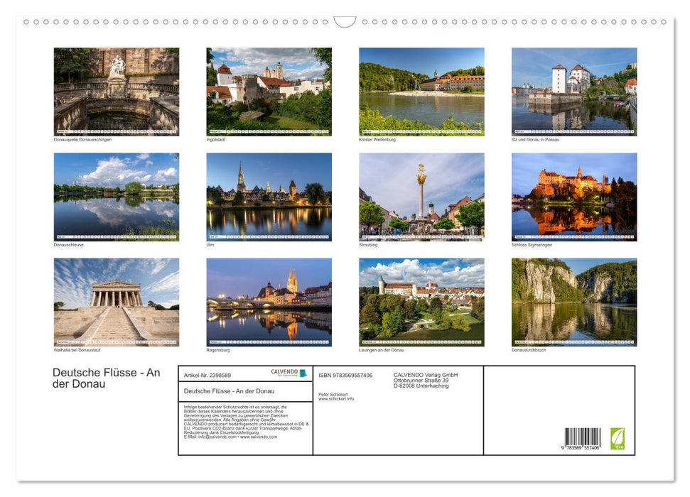 Deutsche Flüsse - An der Donau (CALVENDO Wandkalender 2027)