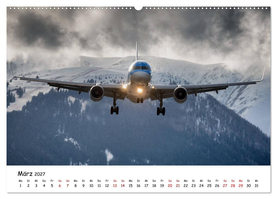 Flugzeuge in beeindruckender Kulisse (CALVENDO Wandkalender 2027)