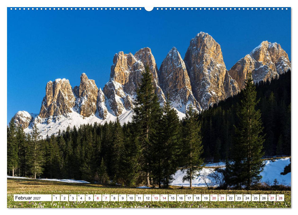 Dolomiten - Die Dreitausender der Bleichen Berge (CALVENDO Premium Wandkalender 2027)