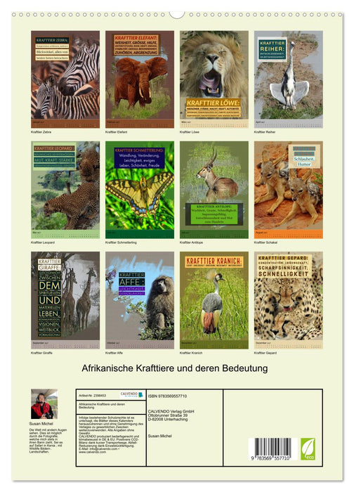 Afrikanische Krafttiere und deren Bedeutung (CALVENDO Premium Wandkalender 2027)