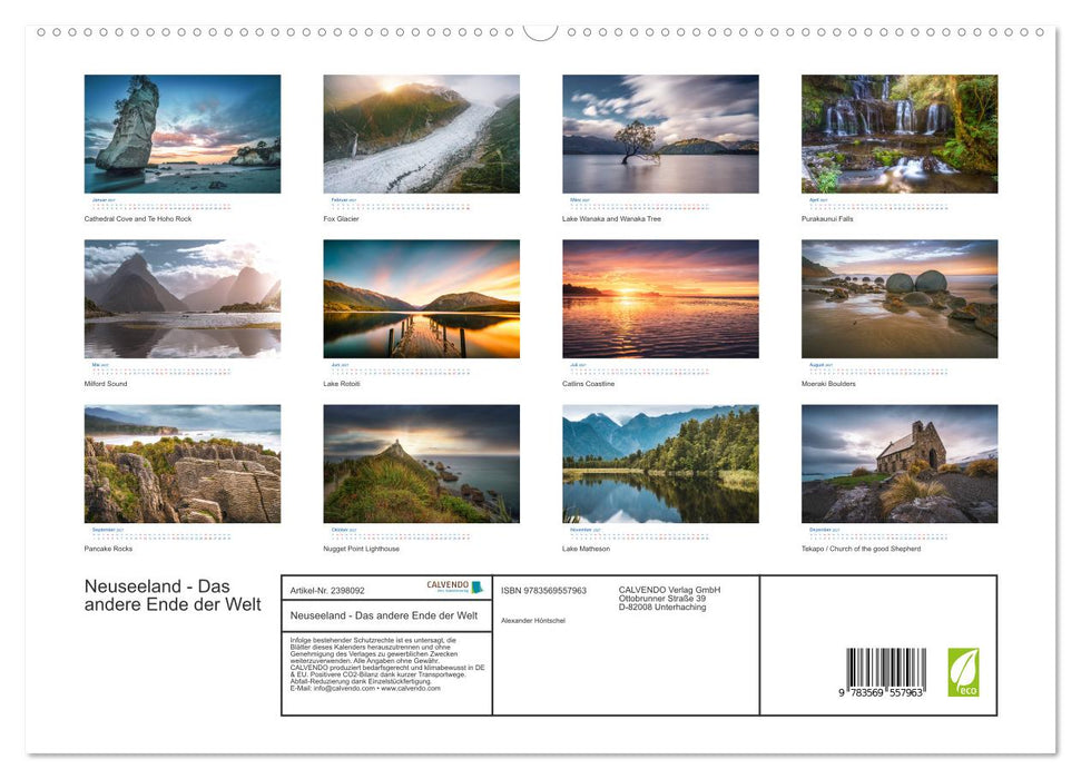 Neuseeland - Das andere Ende der Welt (CALVENDO Premium Wandkalender 2027)