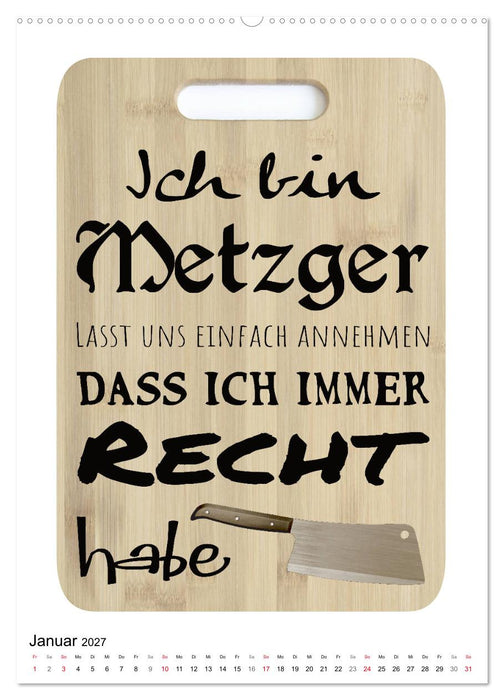Metzger-Sprüche (CALVENDO Premium Wandkalender 2027)