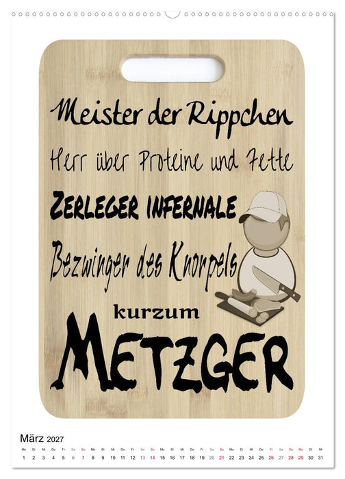 Metzger-Sprüche (CALVENDO Premium Wandkalender 2027)