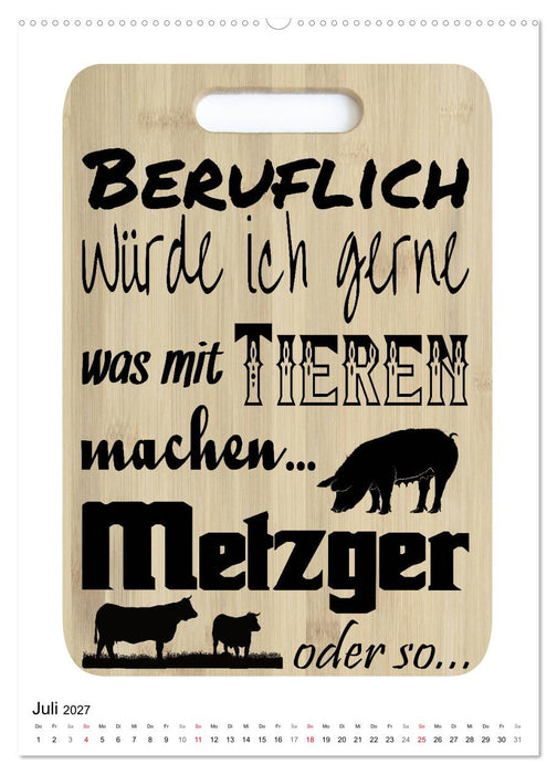 Metzger-Sprüche (CALVENDO Premium Wandkalender 2027)