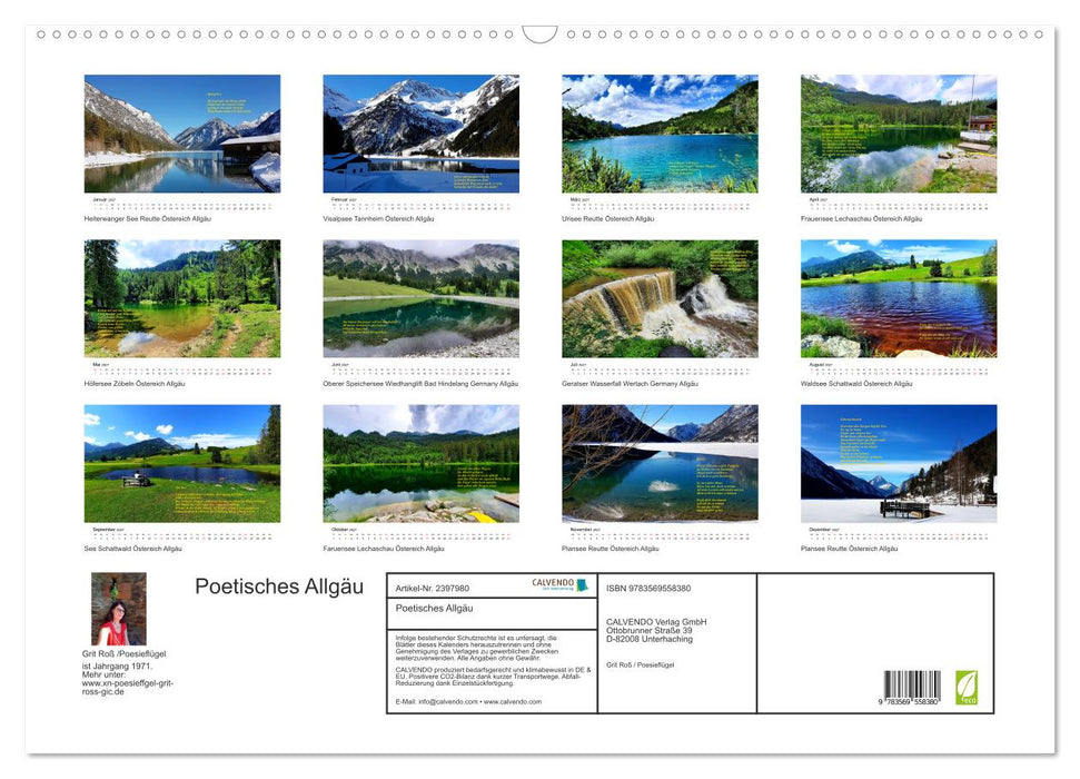 Poetisches Allgäu (CALVENDO Wandkalender 2027)