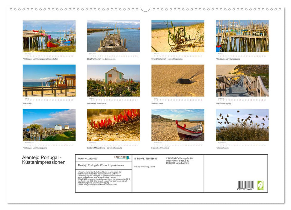 Alentejo Portugal - Küstenimpressionen (CALVENDO Wandkalender 2027)