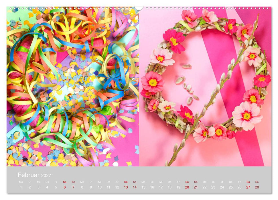 Mit eigenen Kranzarrangements durch das Jahr (CALVENDO Wandkalender 2027)