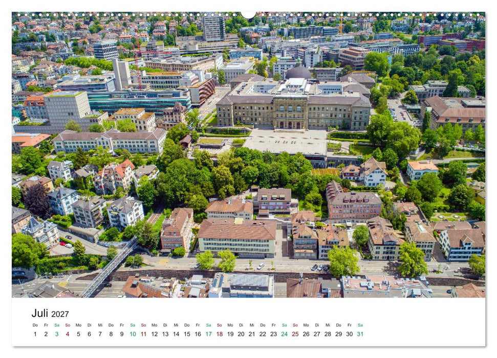 Luftbildkalender Zürich (CALVENDO Premium Wandkalender 2027)