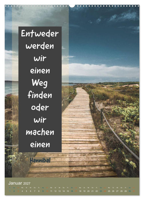 Aktiviere Deine Motivation Weisheiten und Sprüche (CALVENDO Premium Wandkalender 2027)