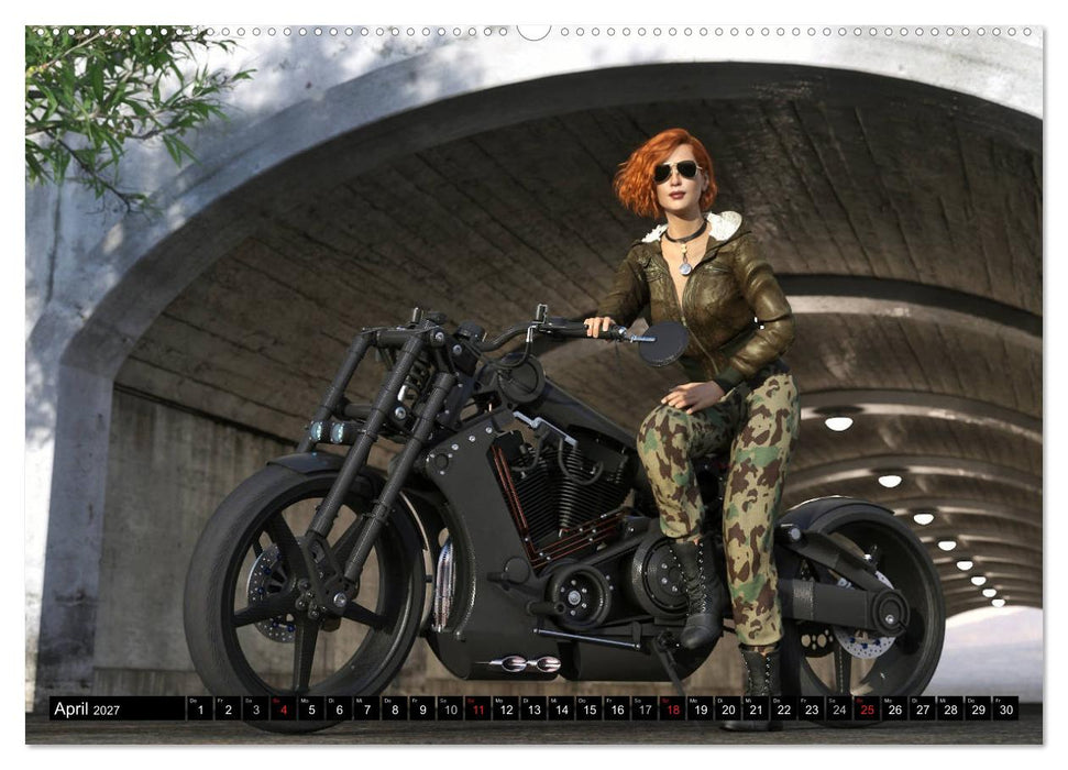 Frauen und Traumbikes (CALVENDO Wandkalender 2027)