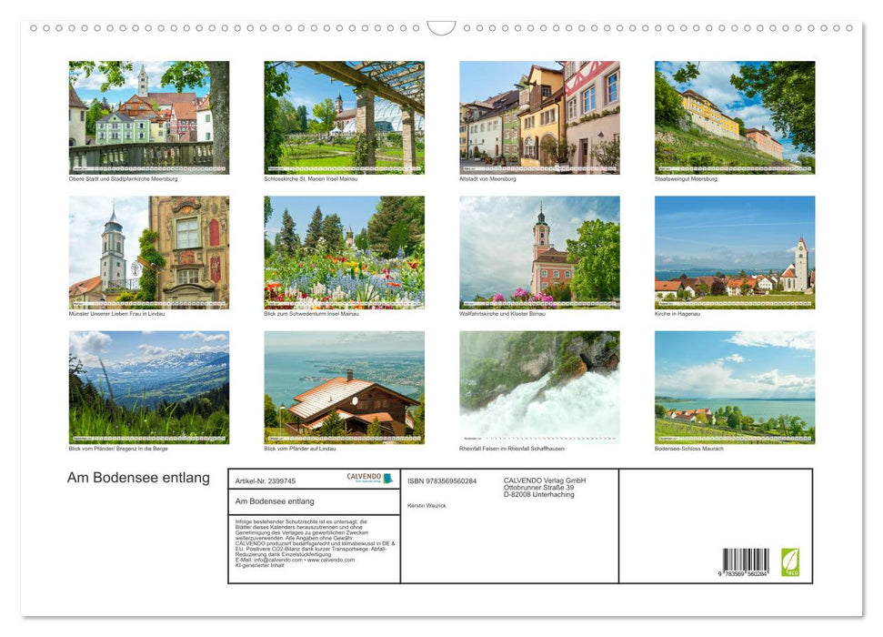 Am Bodensee entlang (CALVENDO Wandkalender 2027)