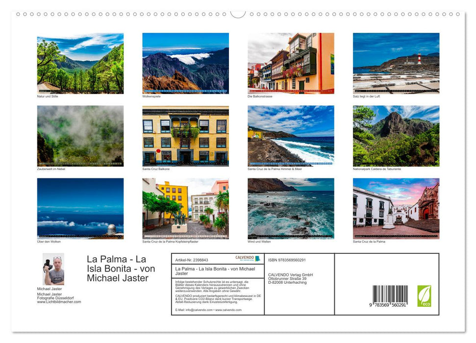La Palma - La Isla Bonita - von Michael Jaster (CALVENDO Premium Wandkalender 2027)
