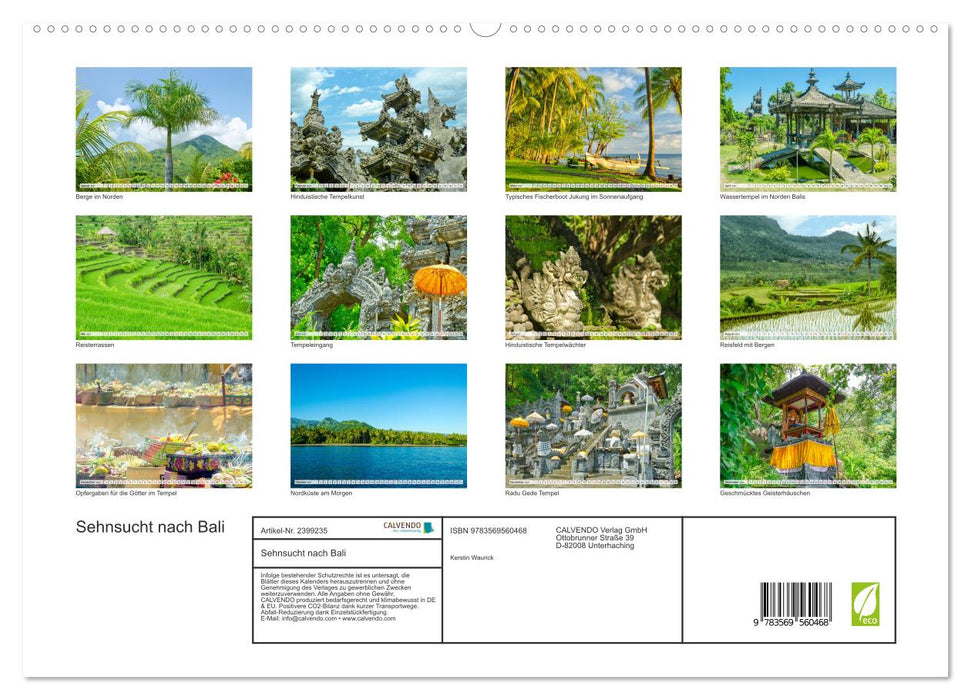 Sehnsucht nach Bali (CALVENDO Premium Wandkalender 2027)