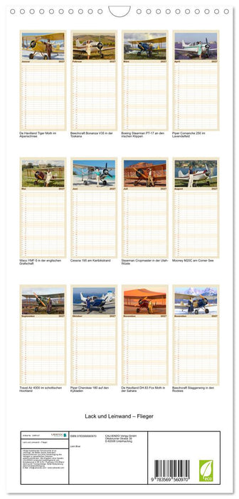 Lack und Leinwand – Flieger (CALVENDO Familienplaner 2027)