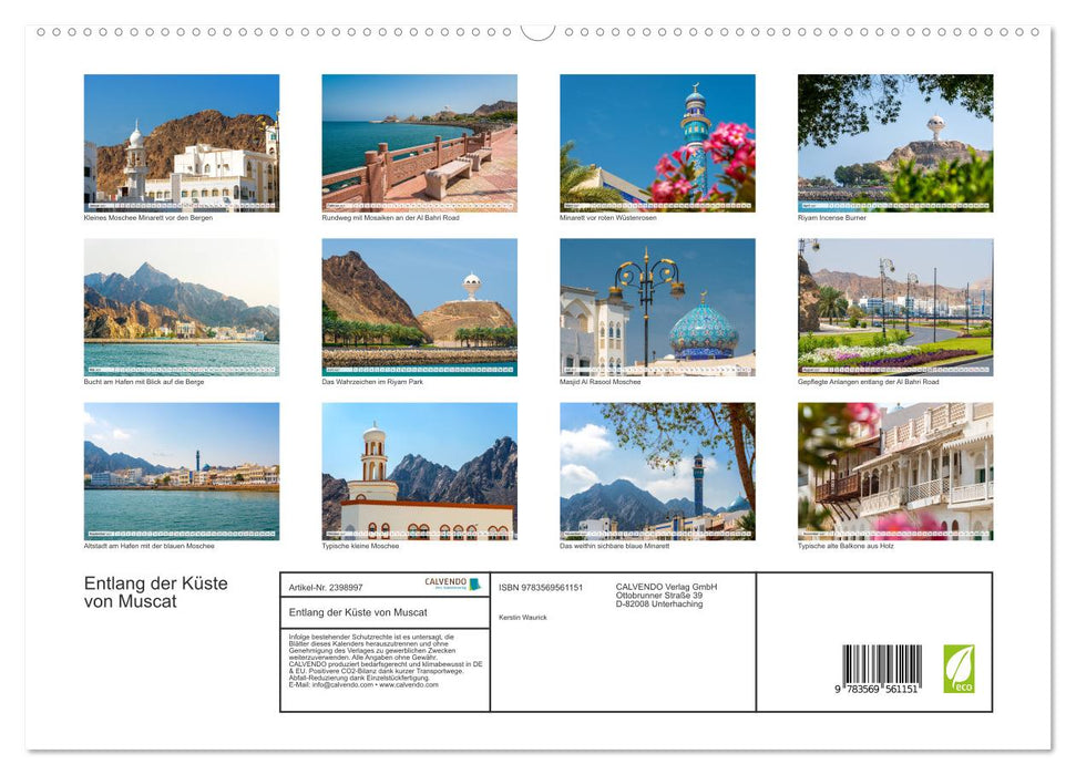 Entlang der Küste von Muscat (CALVENDO Premium Wandkalender 2027)