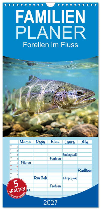 Forellen im Fluss (CALVENDO Familienplaner 2027)