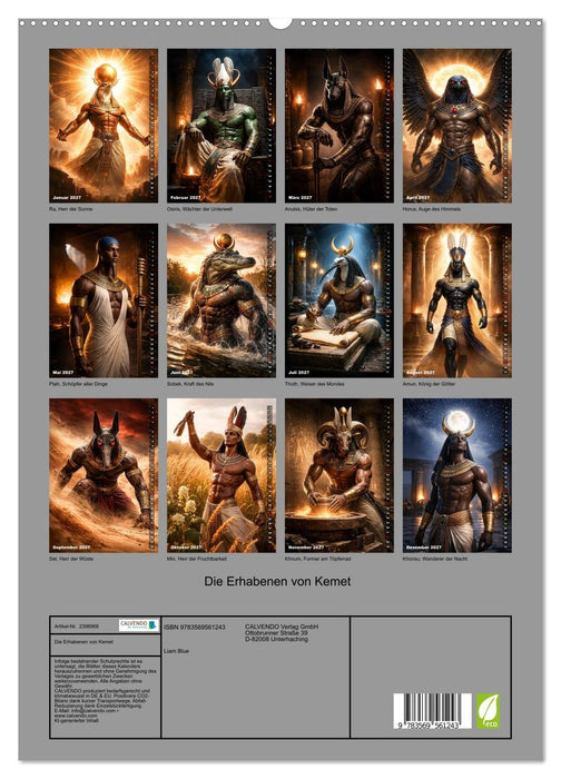 Die Erhabenen von Kemet (CALVENDO Premium Wandkalender 2027)