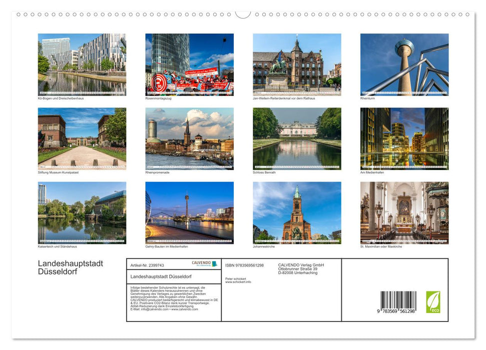 Landeshauptstadt Düsseldorf (CALVENDO Premium Wandkalender 2027)
