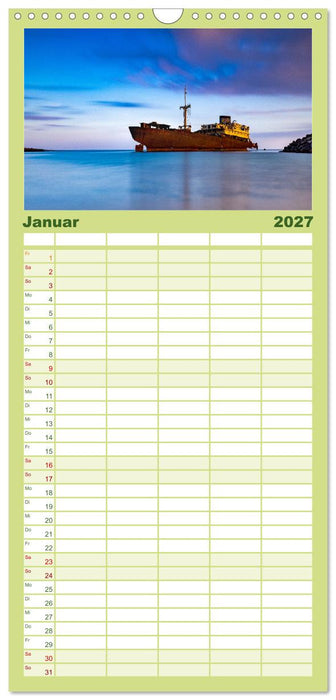 Lanzarote - Zwischen Asche und Atlantik (CALVENDO Familienplaner 2027)