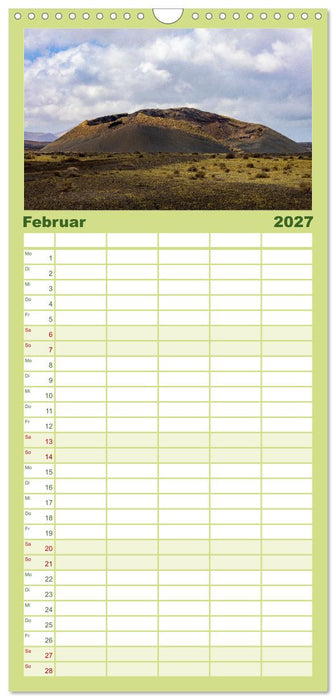 Lanzarote - Zwischen Asche und Atlantik (CALVENDO Familienplaner 2027)