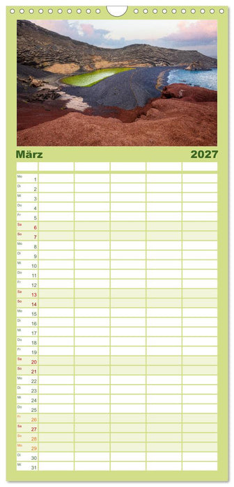 Lanzarote - Zwischen Asche und Atlantik (CALVENDO Familienplaner 2027)