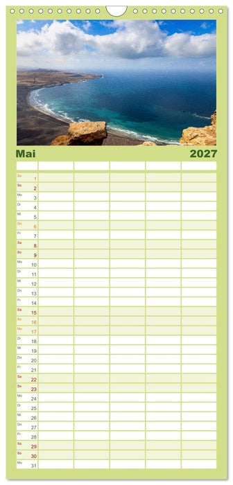 Lanzarote - Zwischen Asche und Atlantik (CALVENDO Familienplaner 2027)