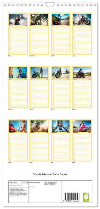 Schnelle Bikes und Starke Frauen (CALVENDO Familienplaner 2027)