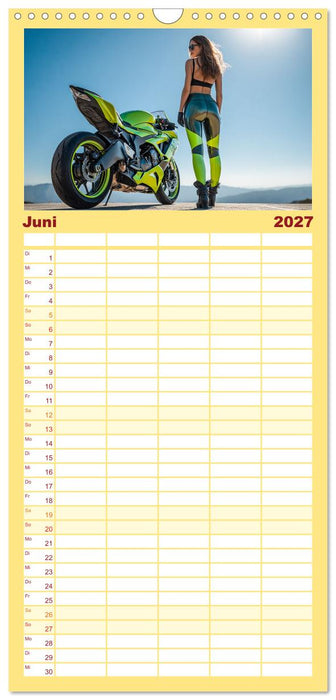 Schnelle Bikes und Starke Frauen (CALVENDO Familienplaner 2027)