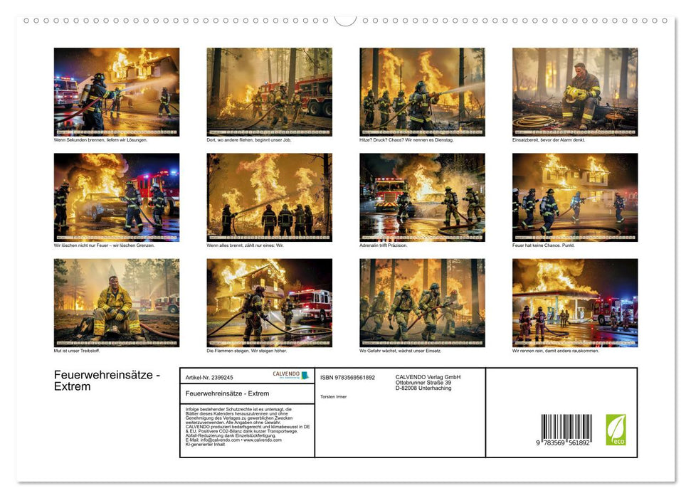 Feuerwehreinsätze - Extrem (CALVENDO Premium Wandkalender 2027)