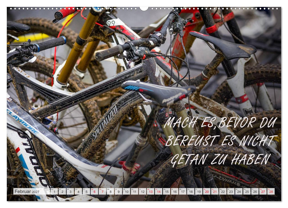 Positive Gedanken - Motivation und Mountainbike (CALVENDO Premium Wandkalender 2027)