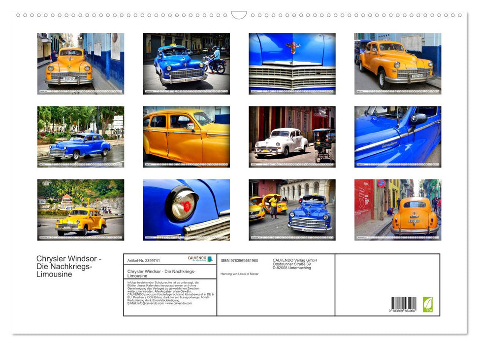 Chrysler Windsor - Die Nachkriegs-Limousine (CALVENDO Wandkalender 2027)