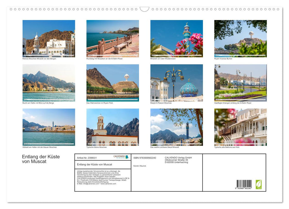 Entlang der Küste von Muscat (CALVENDO Wandkalender 2027)