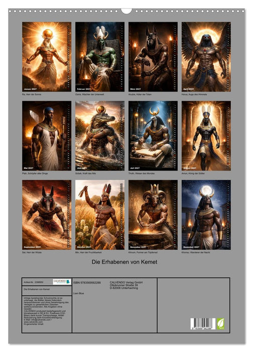 Die Erhabenen von Kemet (CALVENDO Wandkalender 2027)