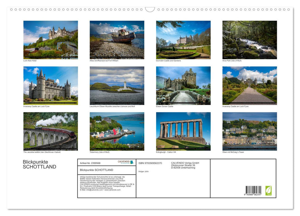 Blickpunkte SCHOTTLAND (CALVENDO Wandkalender 2027)