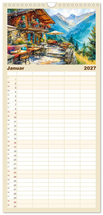 Österreich. Alpenzauber und Seenträume (CALVENDO Familienplaner 2027)