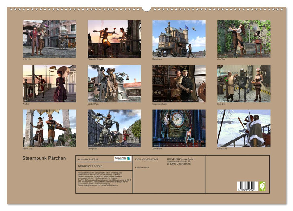 Steampunk Pärchen (CALVENDO Wandkalender 2027)