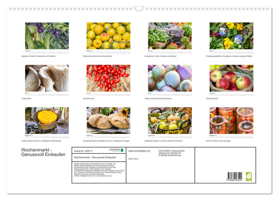 Wochenmarkt - Genussvoll Einkaufen (CALVENDO Wandkalender 2027)