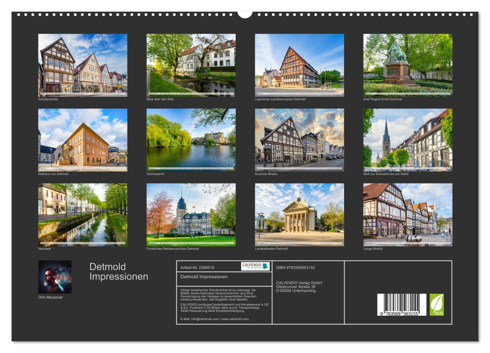 Detmold Impressionen (CALVENDO Premium Wandkalender 2027)