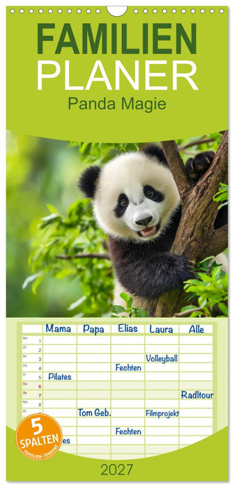 Panda Magie (CALVENDO Familienplaner 2027)