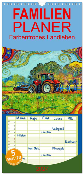 Farbenfrohes Landleben (CALVENDO Familienplaner 2027)