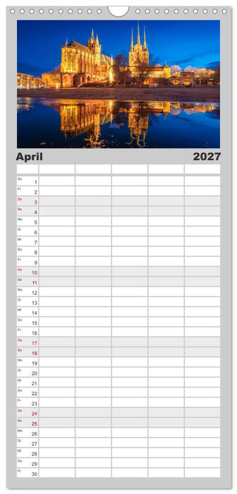 Deutsche Städte im schönsten Licht (CALVENDO Familienplaner 2027)